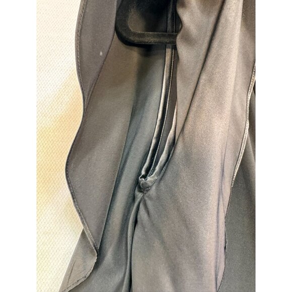 Lauren Ralph Lauren Evening One-Shoulder Dress Size 10 Black Ruffle Detail - Picture 5 of 9